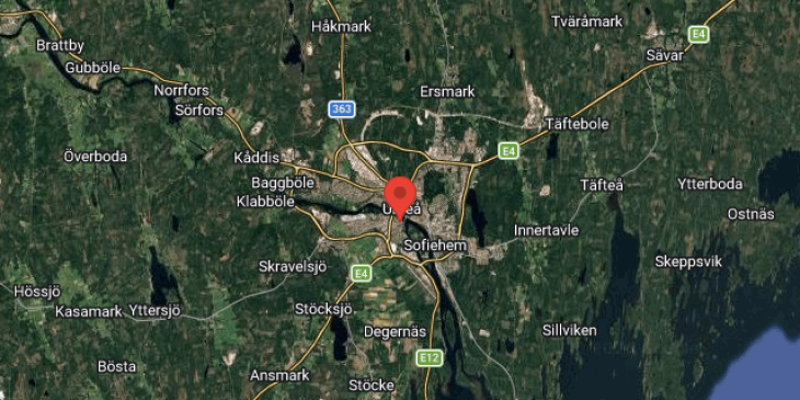 alvsutsikt i centrala umea id us 28764 rn 38414 map