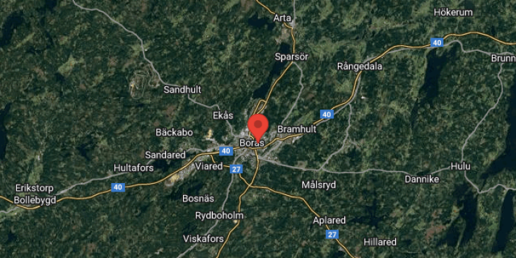 byta boras till goteborg map