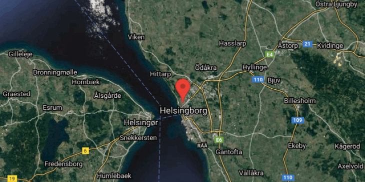 helsingborg mot goteborg map