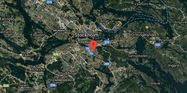 ljus och frasch trerummare i enskede map