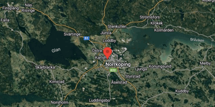 norrkoping till vastra frolunda byta map