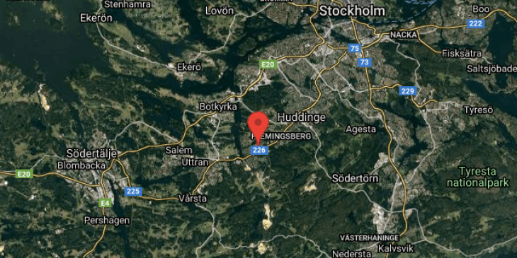 nybyggd tvaa i tullinge map