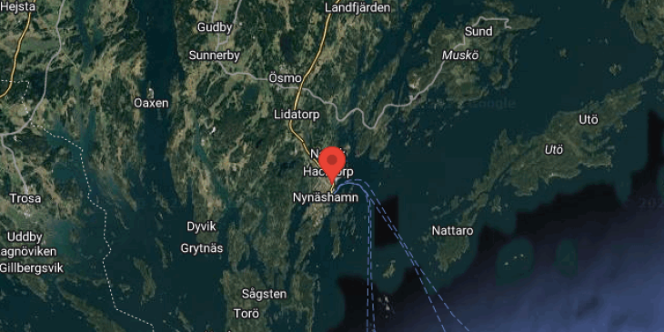 nynashamns 26kvm byts mot stockholm map